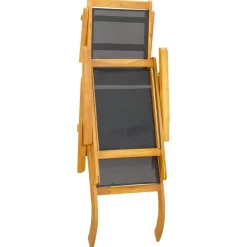 Pack de 2 tumbonas Cloe plegables + respaldo regulable gris/natural