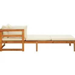 Pack de 2 tumbonas con cojines VidaXL madera de acacia