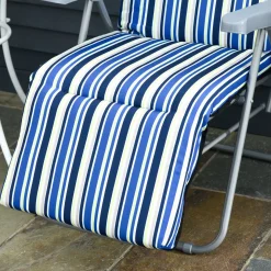 Pack de 2 tumbonas de jardín Outsunny acolchadas azul