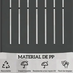 Pack de 2 tumbonas Mhia Outsunny respaldo reclinable gris 83x162x57 cm