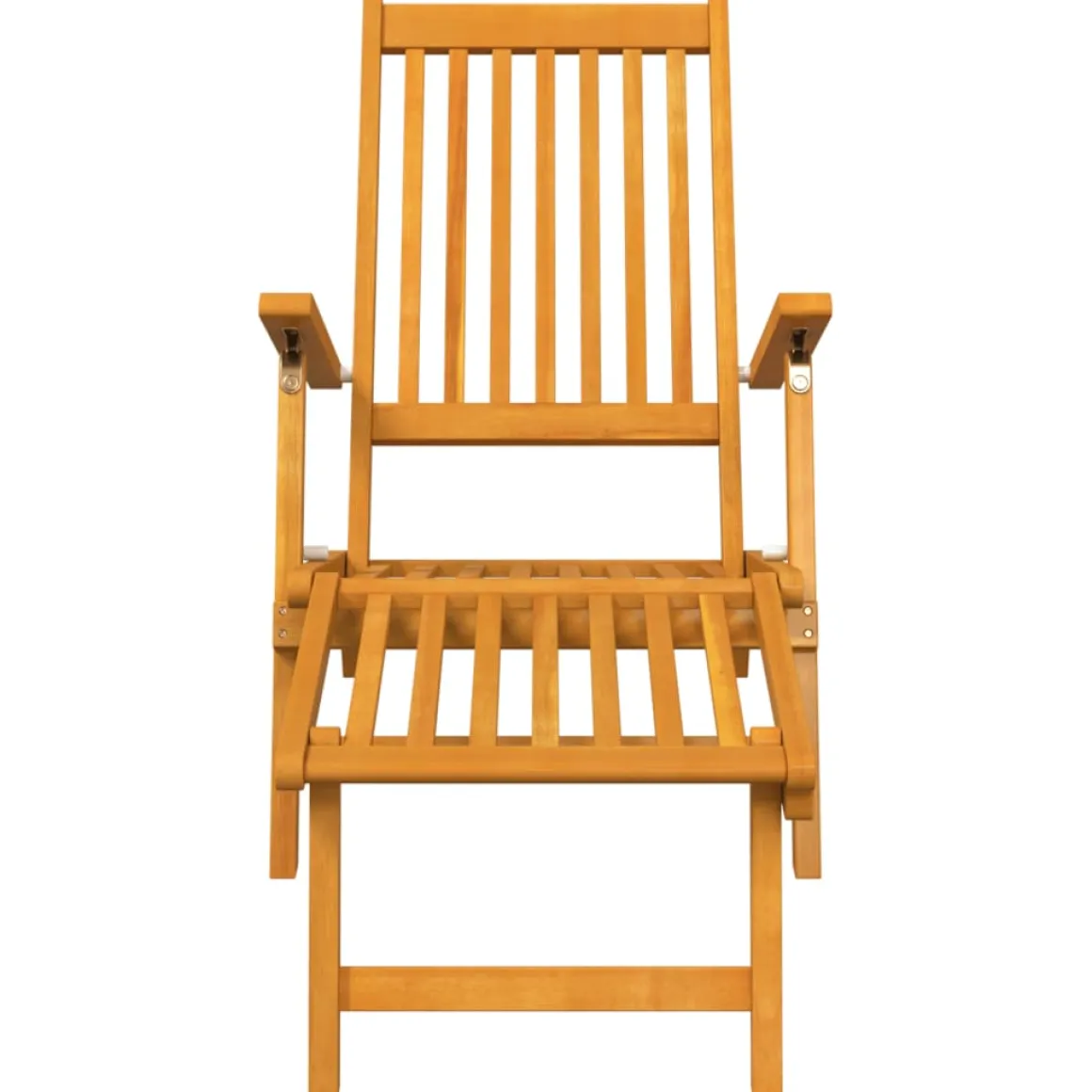 Pack de 2 tumbonas Paris con reposapiés madera acacia 72x168x55 cm