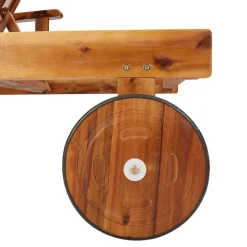 Pack de 2 tumbonas Reliax con mesita auxiliar madera de acacia