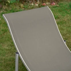 Pack de 2 tumbonas Talasia Outsunny plegables gris 63x165x61 cm