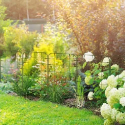 Pack de 4 vallas de jardín Molina Outsunny para enredaderas verde