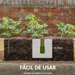 Pack de 4 vallas de jardín Molina Outsunny para enredaderas verde