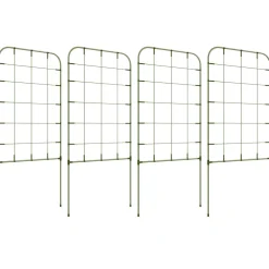 Pack de 4 vallas de jardín Molina Outsunny para enredaderas verde