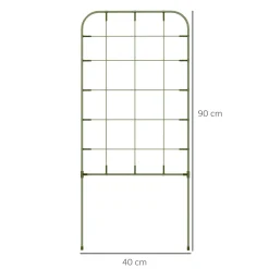Pack de 4 vallas de jardín Molina Outsunny para enredaderas verde