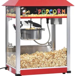Palomitera con olla de teflón 1400W 2,7L rojo 68x54,5x40,5 cm