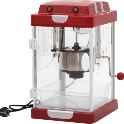 Palomitera eléctrica 10 tazas 70,8 gr acero inox rojo 44x32x28,5 cm