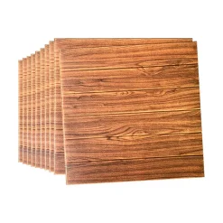 Panel imitación madera WS-0847-20 marrón 70x70 cm