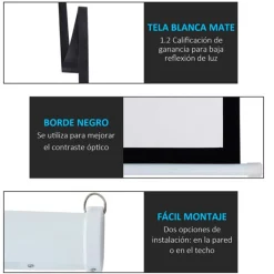 Pantalla de proyector eléctrica 4:3 control remoto 84