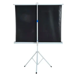 Pantalla para proyección motorizada plegable 84" 4:3 con soporte altura ajustable