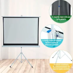 Pantalla para proyección motorizada plegable 84