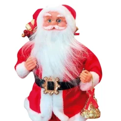 Papá Noel con regalos rojo/blanco 45 cm