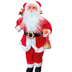 Papá Noel con regalos rojo/blanco 45 cm
