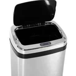 Papelera con sensor Homcom 30L inox 58x33x25 cm