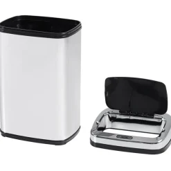 Papelera con sensor Homcom 30L inox 58x33x25 cm