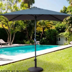 Parasol de balcón Aktive Garden con mástil de aluminio 240x200x120 cm