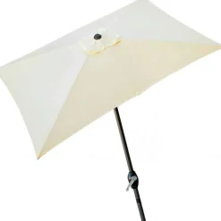 Parasol rectangular Aktive Garden con manivela crema 245x300x200 cm