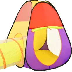 Parque de juegos infantil Colorbox 2 tiendas + túnel multicolor 100x80x255 cm
