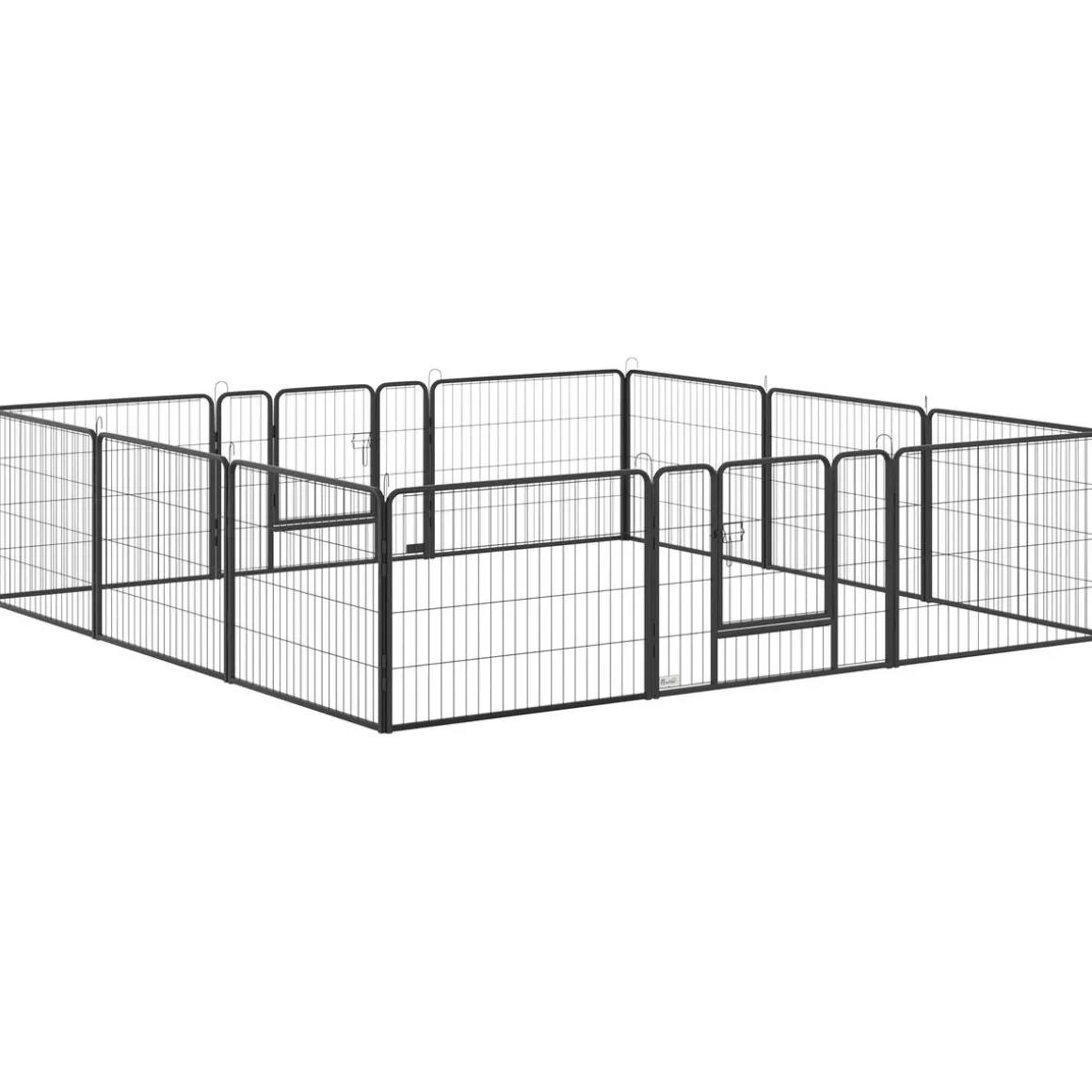 Parque para mascotas Spot PawHut 12 paneles + configurable negro