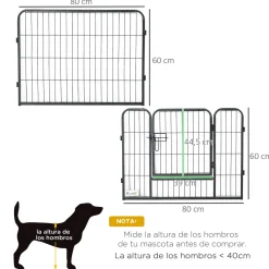 Parque para mascotas Spot PawHut 12 paneles + configurable negro