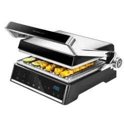 Parrilla eléctrica Cecotec Rock’nGrill Smart 2000W panel táctil inox/negro