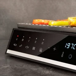 Parrilla eléctrica Cecotec Rock’nGrill Smart 2000W panel táctil inox/negro