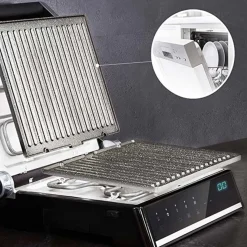 Parrilla eléctrica Cecotec Rock’nGrill Smart 2000W panel táctil inox/negro