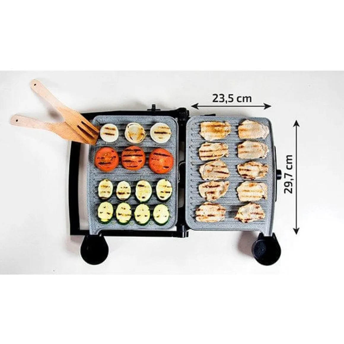Parrilla eléctrica Cecotec Rock’n Grill 2000W negro/inox