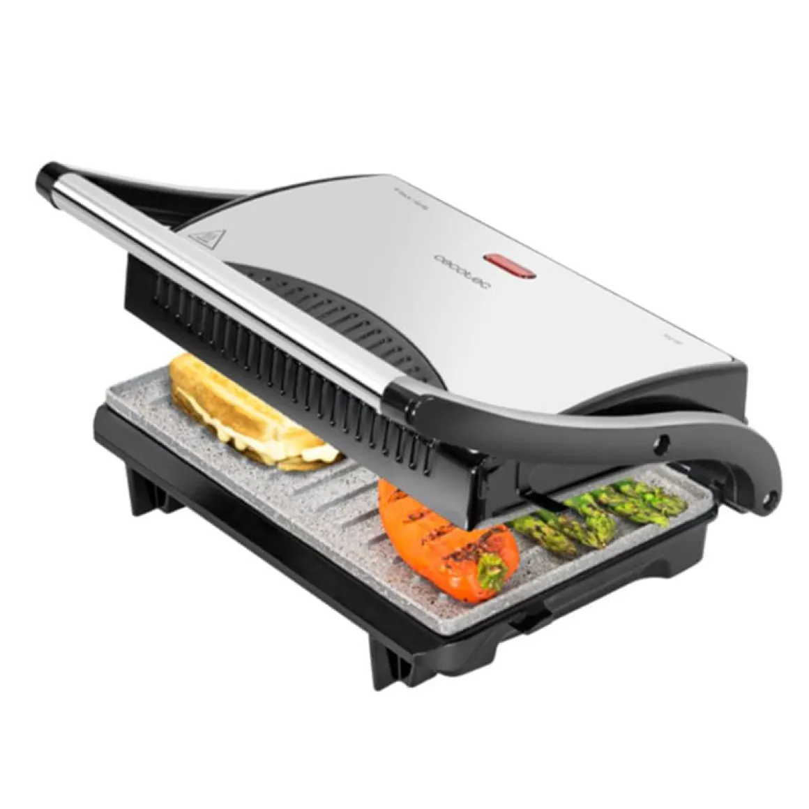 Parrilla eléctrica Cecotec Rock’nGrill 700W negro/inox