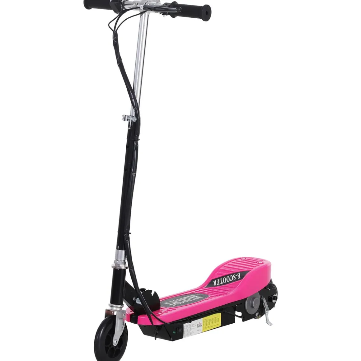Patinete eléctrico infantil Homcom manillar ajustable +7A rosa 87-95x78x37 cm