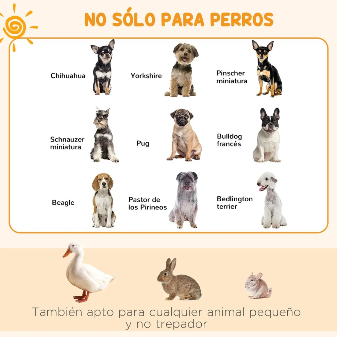 Pawhut parque de juegos para perros 8 paneles plegables negro