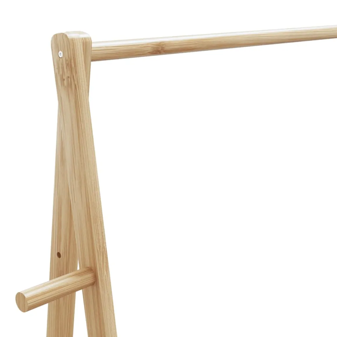 Perchero Bosque plegable 2 estantes natural 150,5x132x45,5 cm