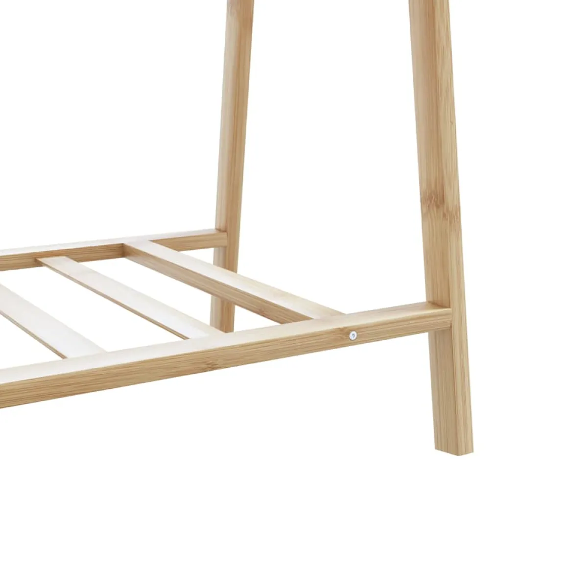 Perchero Bosque plegable 2 estantes natural 150,5x132x45,5 cm