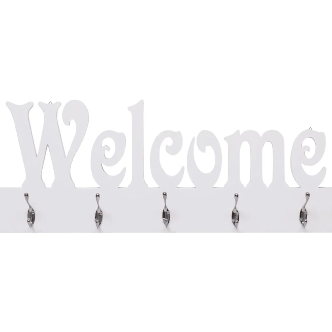 Perchero de pared WELCOME blanco 29,5x74 cm