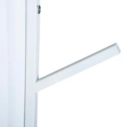 Perchero de pie Homcom 9 ganchos+estante circular blanco/natural 180x45x45 cm