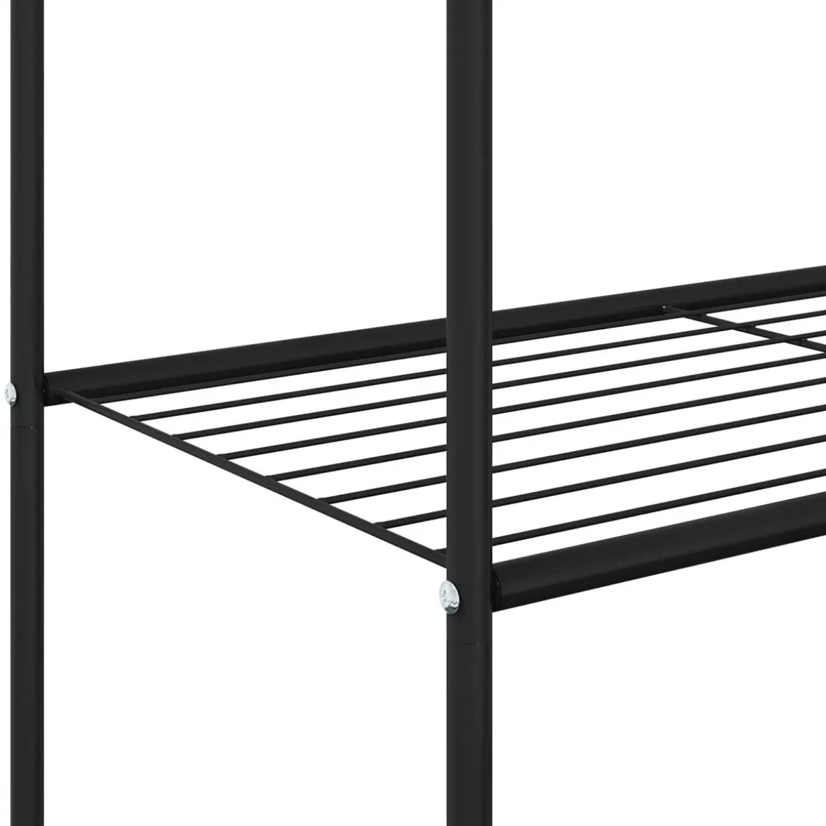 Perchero Eddie 2 barras + 2 estantes 156x80x53 cm