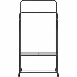 Perchero Eddie 2 barras + 2 estantes 156x80x53 cm