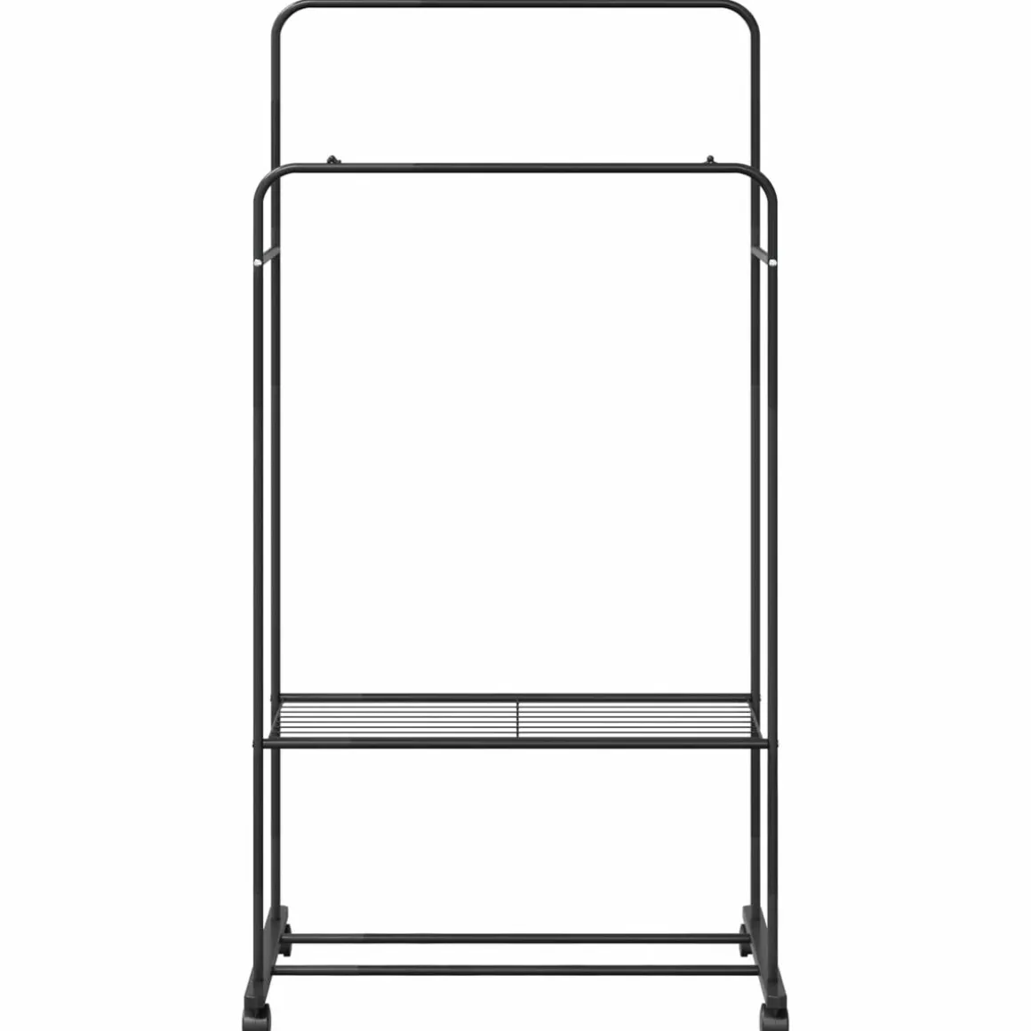 Perchero Eddie 2 barras + 2 estantes 156x80x53 cm