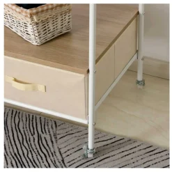 Perchero Homcom estantes + cajones blanco 185x99x47 cm