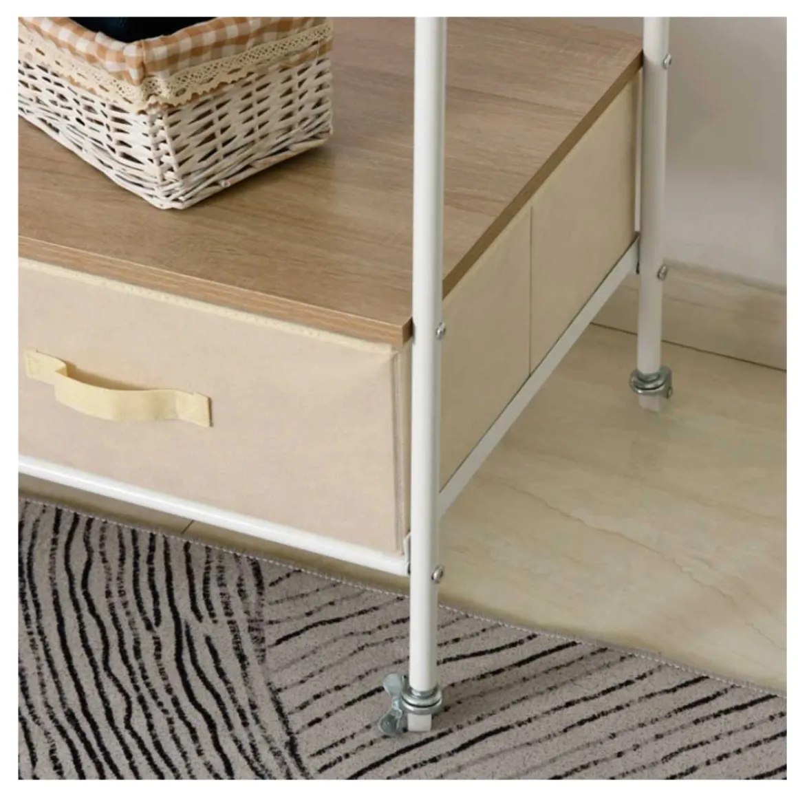 Perchero Homcom estantes + cajones blanco 185x99x47 cm