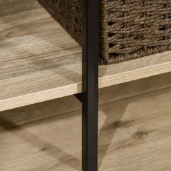 Perchero Milse Homcom 4 estantes + barra natural/negro 170,5x100x46 cm