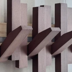 Perchero Nórdico 3 ganchos madera maciza 20x22,8x3,3 cm