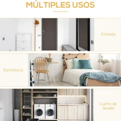 Perchero Toliara Homcom 5 estantes + barra 160x102x39 cm