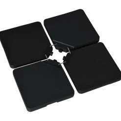 Peso para base de sombrilla Ary Outsunny 4 piezas rellenables negro