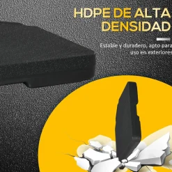 Peso para base de sombrilla Ary Outsunny 4 piezas rellenables negro