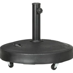 Pie de sombrilla Outsunny con ruedas y asa retractil Ø53x41 cm