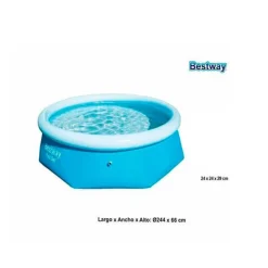Piscina circular Bestway hinchable 2300L Ø244x66 cm
