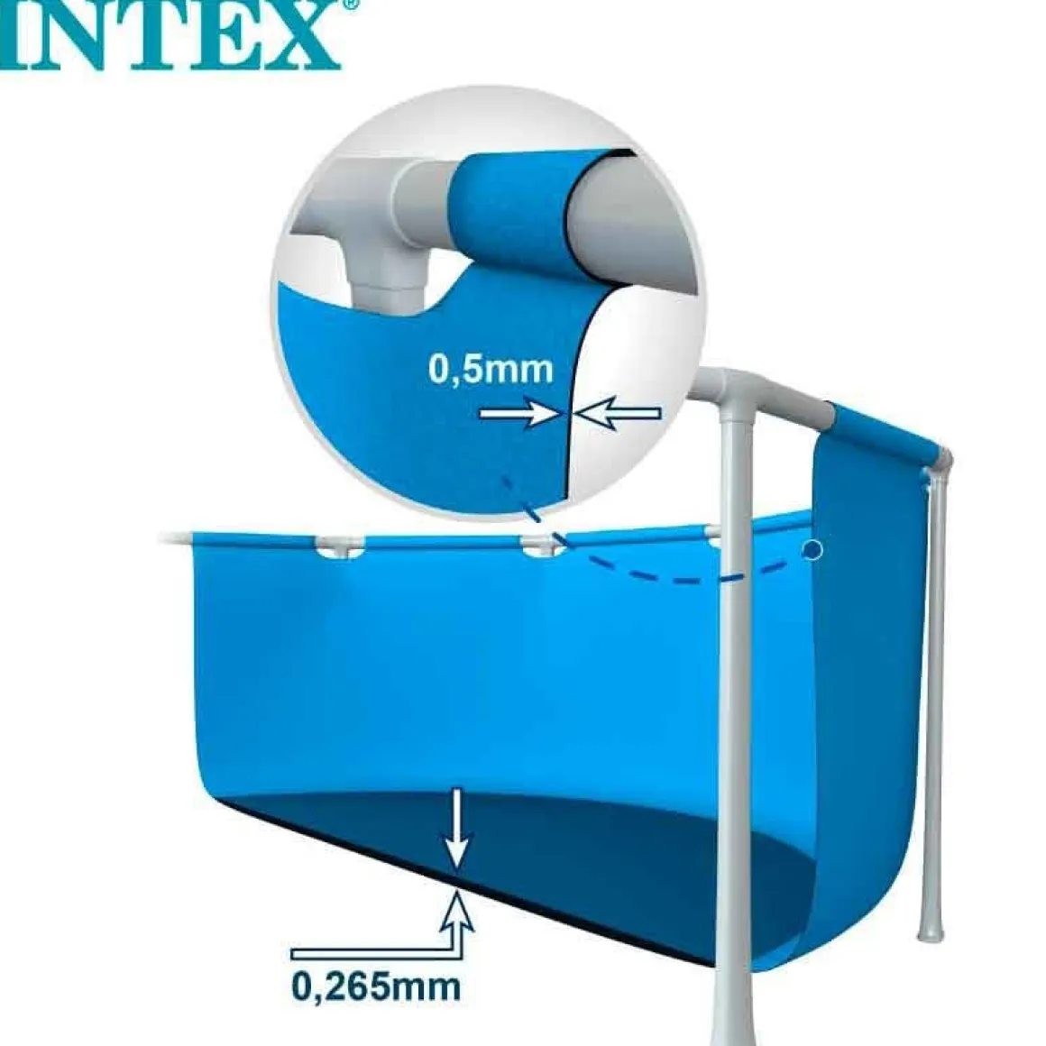 Piscina desmontable circular Beachside Intex 4485L con depuradora 1250L/h +6A azul Ø305x76 cm